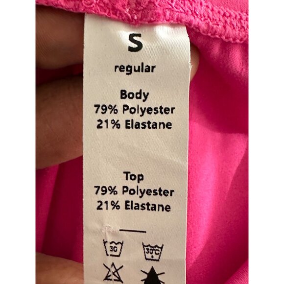 Halara Flared Leg High Waisted Pants Star Print Bubblegum Pink Size S NWT - Picture 5 of 10